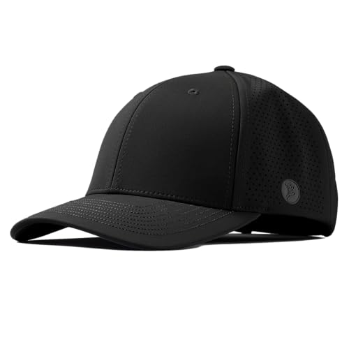 Branded Bills Bare Elite Curved Hat, Black, Fits 7-7.5, with Curved Bill, Double Layer Performance Paneling, Adjustable Snapback, Silk-Soft Front Lining, Quad-Foam Band, Water-Repellent Shell