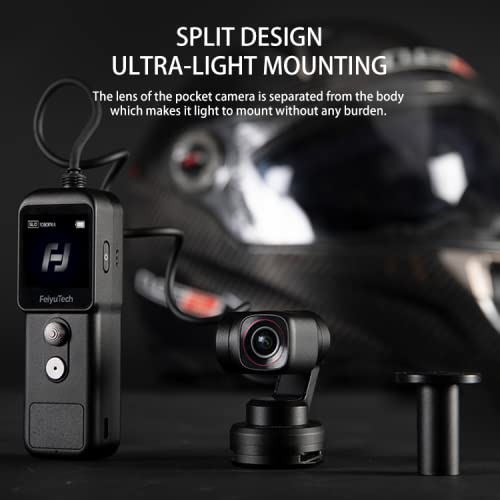 FeiyuTech Pocket 2S Wearable Action Camera Handle 3-axis Stabilizer Gimbal Integrated Magnetic Body with 4K Video, Mic, 130° Wide Angle for YouTube TikTok Vlog