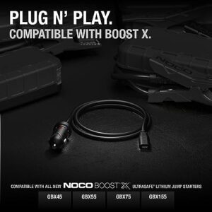 NOCO GBC011 Boost X 65W 12V Car Charger for GBX45, GBX55, GBX75 and GBX155 UltraSafe Lithium Jump Starters