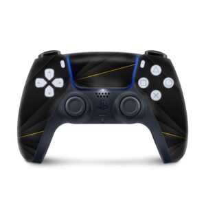 tacky design ps5 skin black skin for ps5 controller skin, vinyl 3m stickers ps5 controller cover decal full wrap ps5 skins