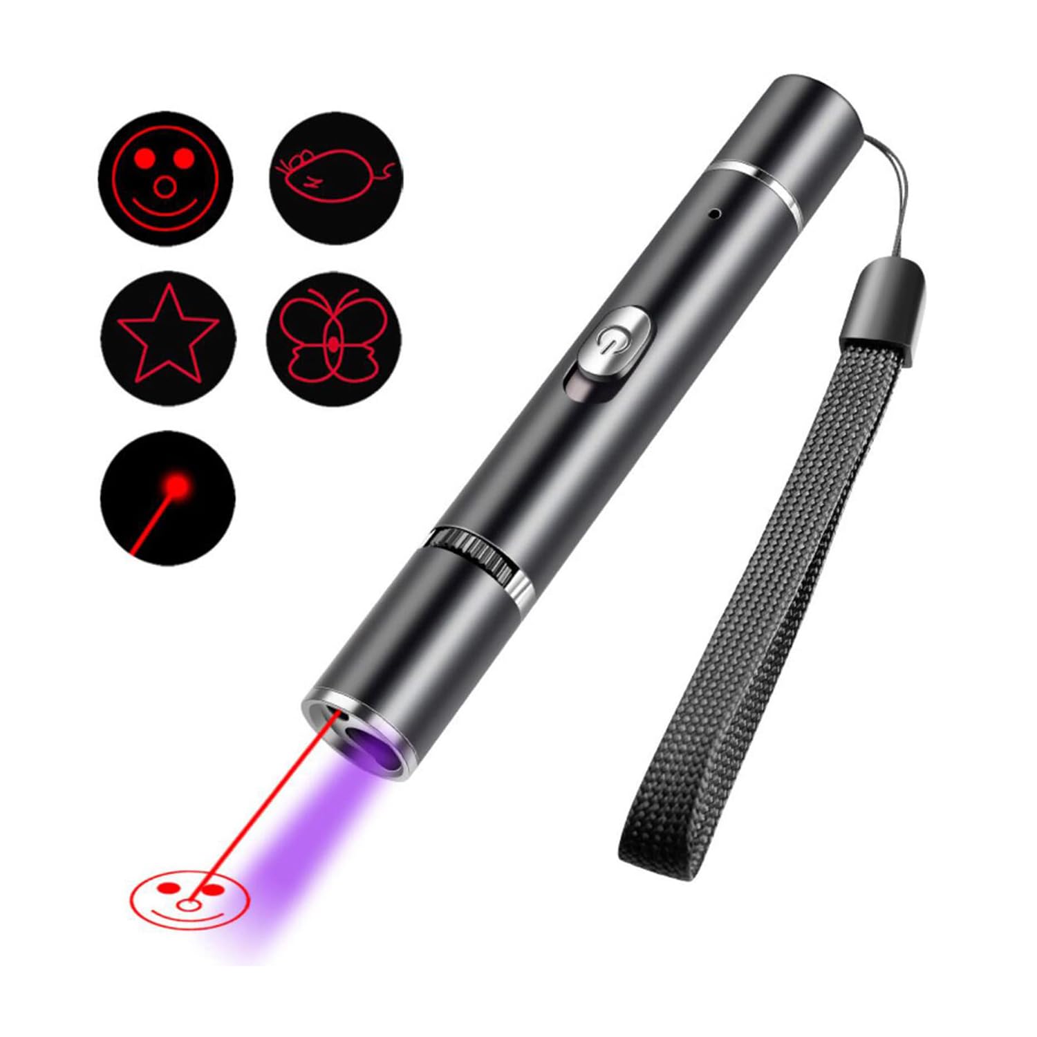 WNZQK Cat Toys Lazer Pointer cat Toys Interactive for Indoor Red Laser Pointer for Dogs Pet Red Light Laser Remote Control Teaching USB Flashlight Rechargeable(1 Pcs Pack, 1 Pcs Pack)