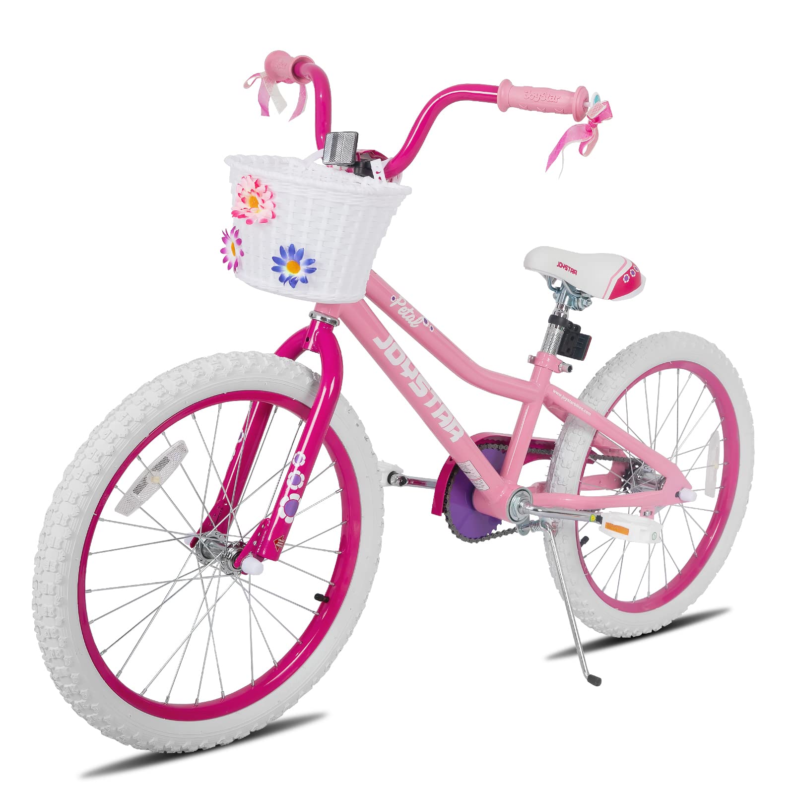 JOYSTAR 20 inch Girls Bike for Kids 7-10 Years Girl Bicycle with Basket and Streamer 20" Kids Bikes for Girls Ages 9-12 Child Bike Pink