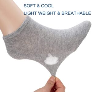 14 Pairs Low Cut Ankle Socks for Men/Women Thin Athletic Sock Pack Socks grey