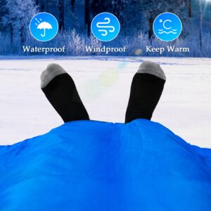 OBTANIM Camping Sleeping Bags Portable Waterproof Sleeping Bag for Adults Kids 4 Seasons Winter, Fall, Spring, Summer Backpacking Hiking Camping Mountaineering Indoor Outdoor Use (Blue)