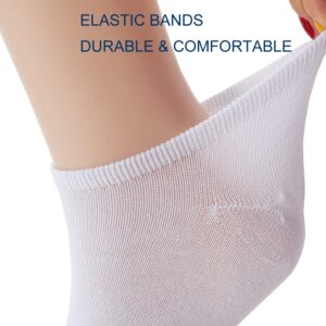 14 Pairs Low Cut Ankle Socks for Men/Women Thin Athletic Sock Pack Socks (white)