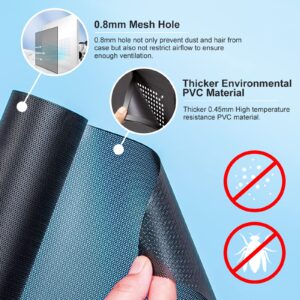 DIY Computer PC Case and Desktop Fans PVC Dustproof Mesh Filter Cover 300x800mm Fan Grill with Magnetic Strip for Computer Chassis Speakers and More 2-Pack Black