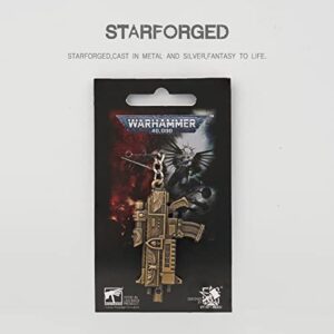 Starforged Compatible with Warhammer40K Master-Crafted Bolster Keychain Keyring 1PC