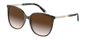 tiffany tf4184-81343b sunglasses havana on tiffany blue w/brown gradient 57mm