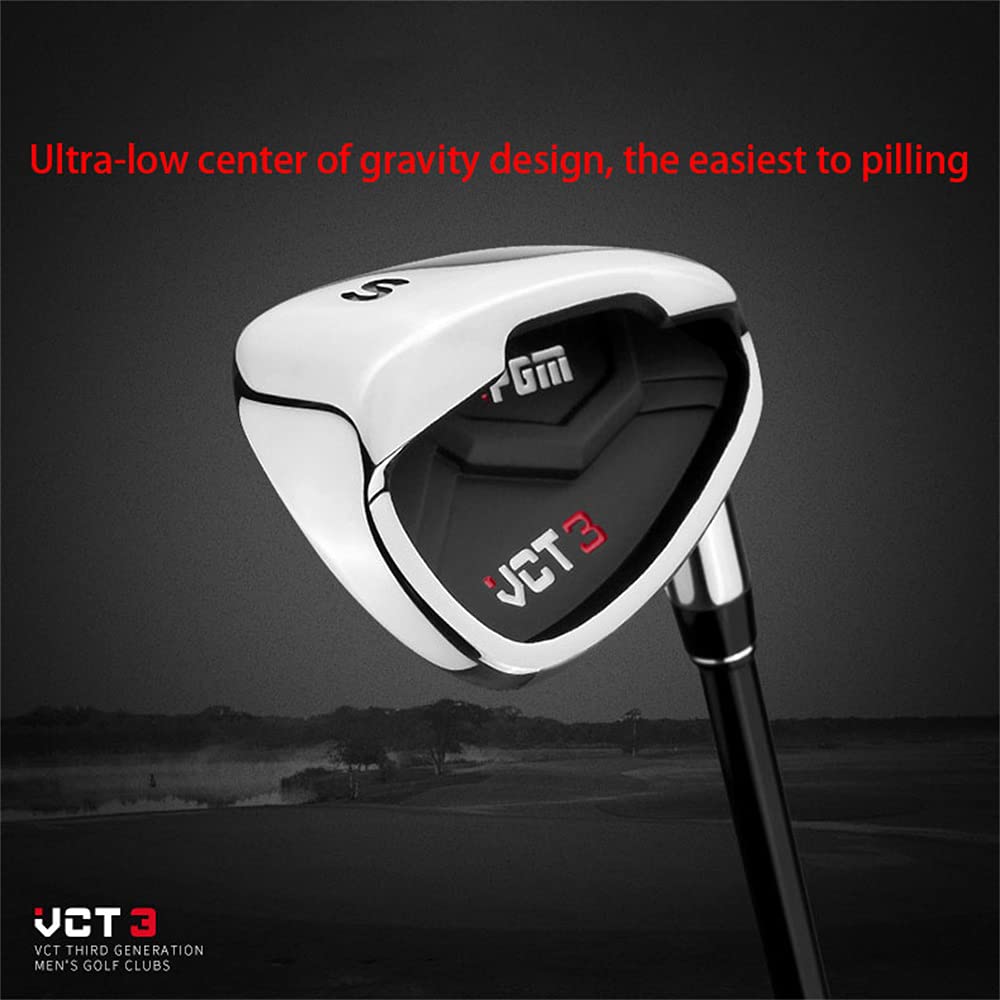 Golf Clubs Iron Mens Golf VCT3#5/6/7/8/9/P/S Right Handed Professional Pole Stainless Steel/Carbon Shaft Women Golf Putter Club (7-Carton Shaft)