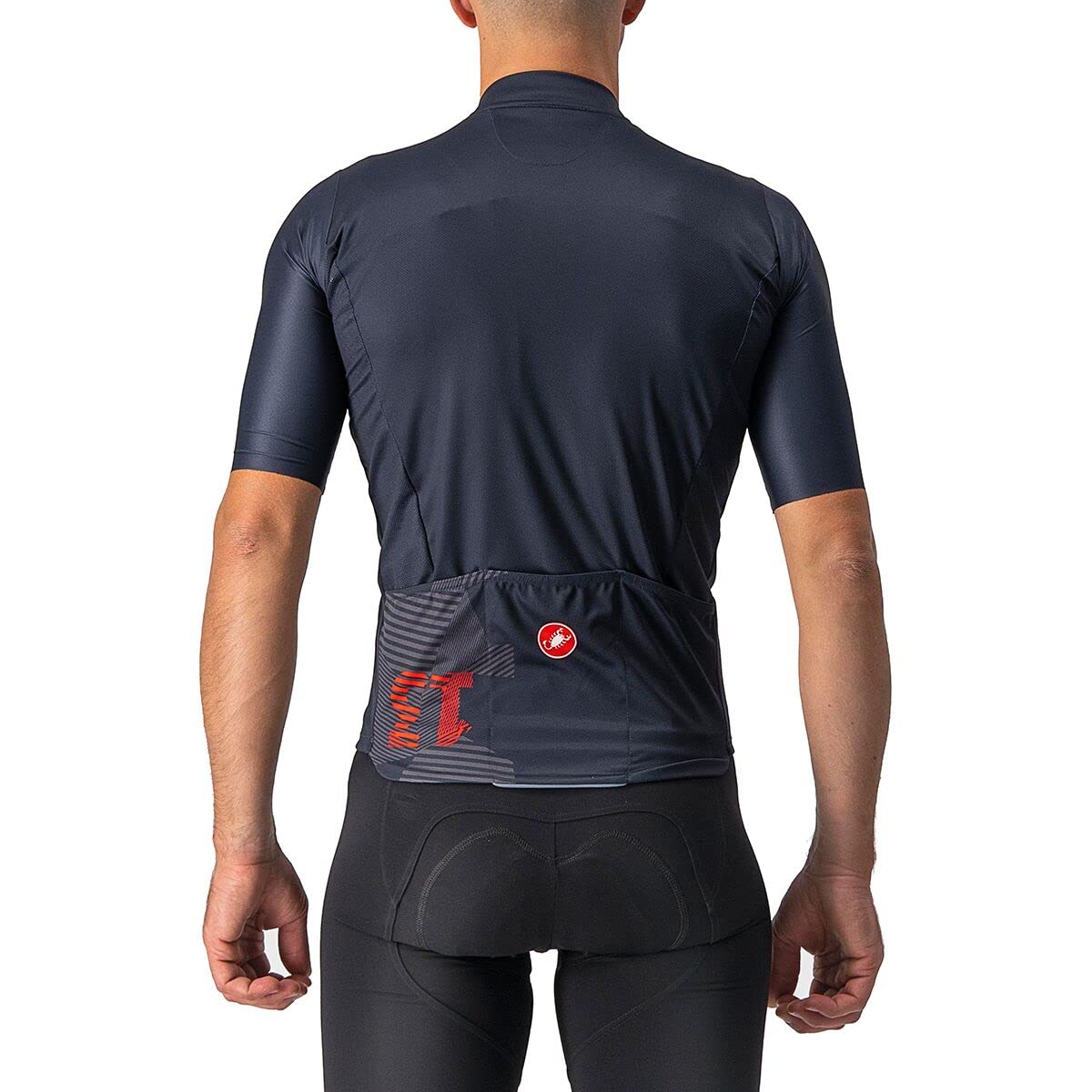 Castelli 13 Screen Jersey - Men's Savile Blue/Red, L