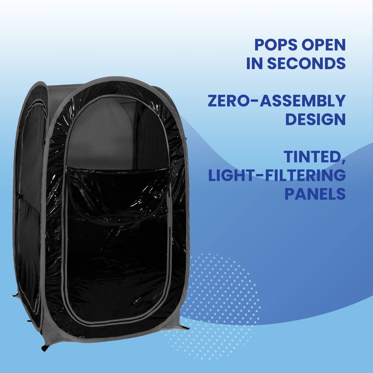 Under the Weather PrivacyPod 1 Person Pop-up Sports Tent. The Original, Patented WeatherPod - Black