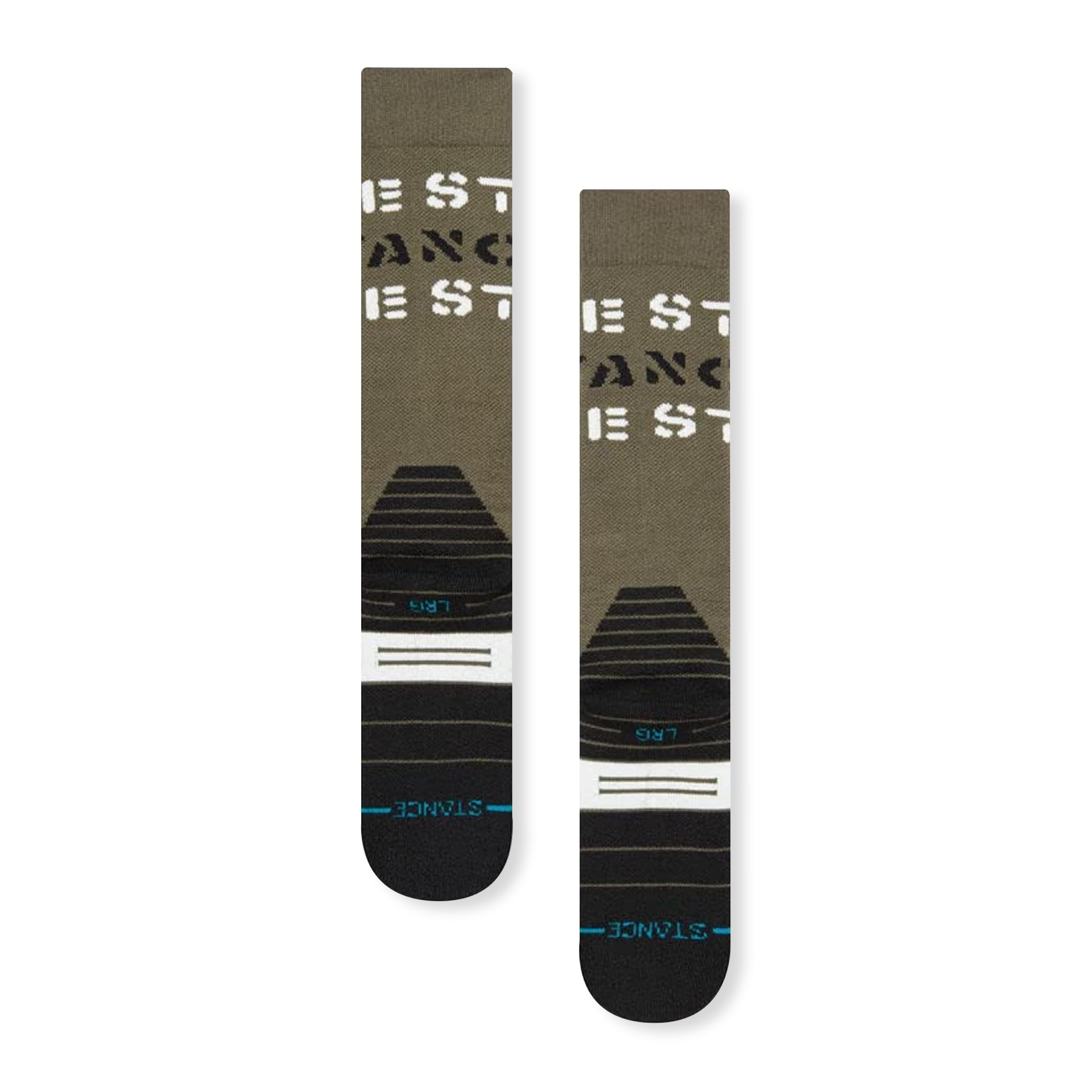 Stance Barracks Snow OTC Socks (Large, Army)