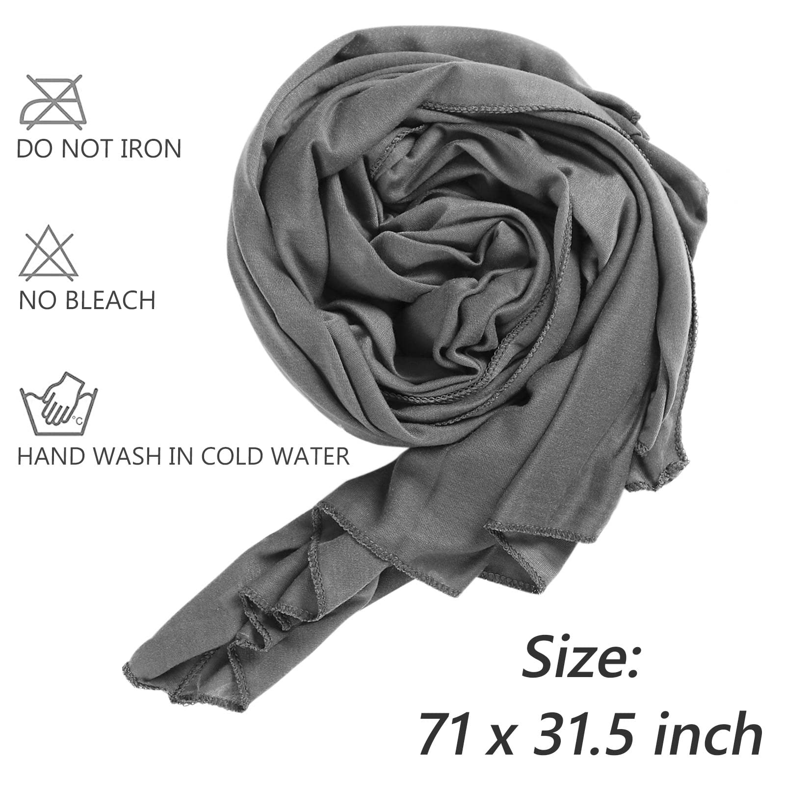 12 Pieces Stretch Head Wrap Jersey Turban Solid Color Bohemian Dye Headwraps African Fashion Headwear Headband Extra Long Hair Scarf Soft Breathable Turban Tie for Women 12 Colors