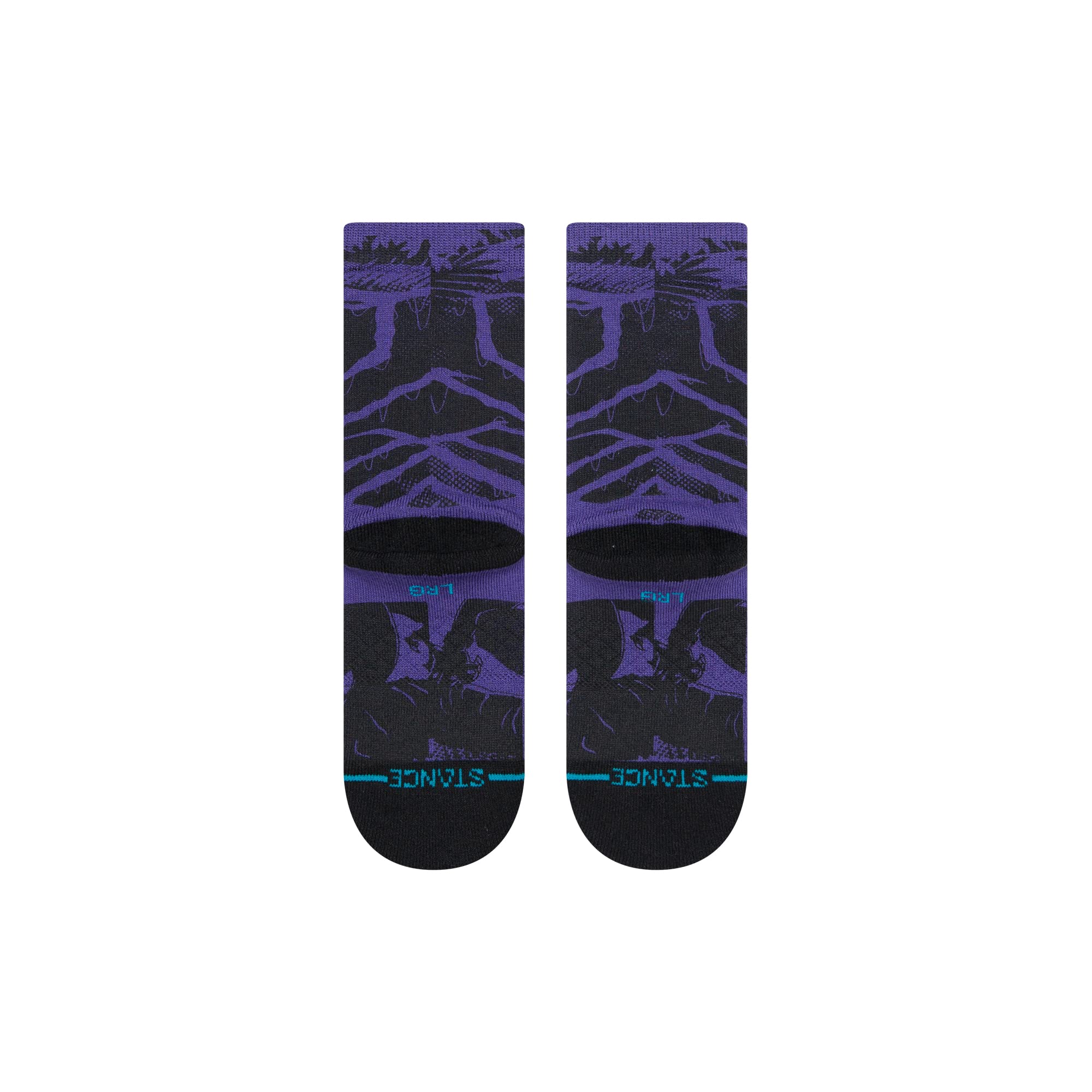 Stance Yibambe Kids Crew Socks (Large, Purple)