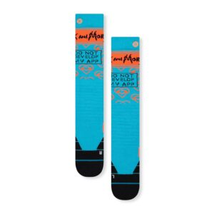 Stance Rick and Morty Develop Snow Sport Sock Blue MD (US Men's Shoe 6-8.5, Women's Shoe 8-10.5)