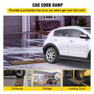 VEVOR Driveway Curb Ramp 2 Pack, 33069 Lbs Capacity Rubber Car Ramp, 2.6" Rise Curb Ramp for Driveway, Loading Dock, Garage, Sidewalk, Car, Truck, Scooter