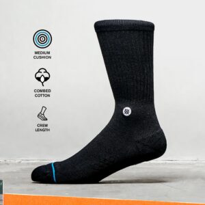 Stance Breakwater 3 Pack Crew Socks (Large, Navy)