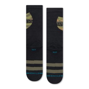 Stance Clan In Da Front Crew Socks (Large, Black)