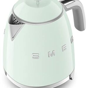 SMEG Mini 50's Retro Style 3 Cup Electric Kettle with Double Wall Anti Slip Base and Water Level Indicator (Pastel Green)