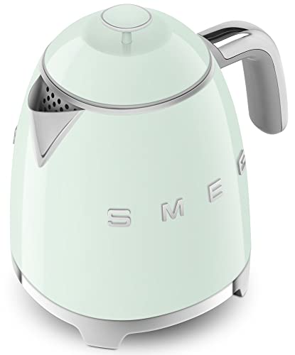 SMEG Mini 50's Retro Style 3 Cup Electric Kettle with Double Wall Anti Slip Base and Water Level Indicator (Pastel Green)