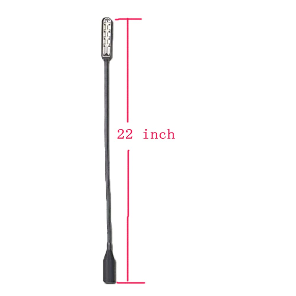 JXRYWF 22" inch XLR 4 Pin LED Light Studio Lamp XLR gooseneck lamp for DJ Mixer XLR 4PIN Connect Port（XLR 4Pin Port）