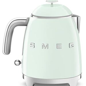 SMEG Mini 50's Retro Style 3 Cup Electric Kettle with Double Wall Anti Slip Base and Water Level Indicator (Pastel Green)