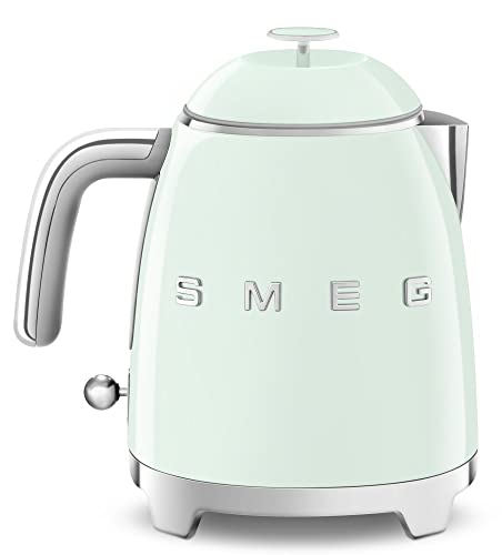 SMEG Mini 50's Retro Style 3 Cup Electric Kettle with Double Wall Anti Slip Base and Water Level Indicator (Pastel Green)