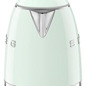 SMEG Mini 50's Retro Style 3 Cup Electric Kettle with Double Wall Anti Slip Base and Water Level Indicator (Pastel Green)