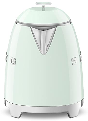 SMEG Mini 50's Retro Style 3 Cup Electric Kettle with Double Wall Anti Slip Base and Water Level Indicator (Pastel Green)