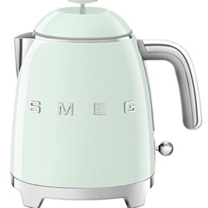 SMEG Mini 50's Retro Style 3 Cup Electric Kettle with Double Wall Anti Slip Base and Water Level Indicator (Pastel Green)