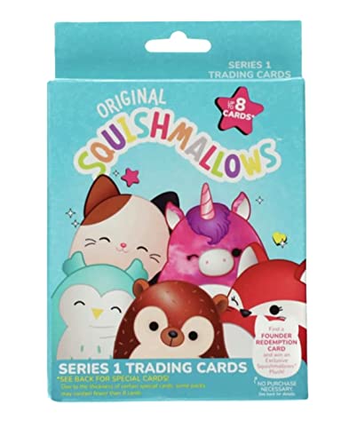 Squishmallows Official Kellytoy Series 1 Trading Cards (Pack of 6)