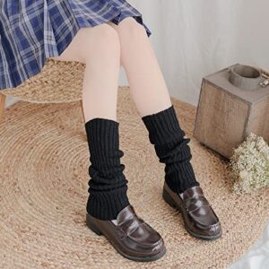 NUFIWI Harajuku Japanese Lolita Leg Warmers Gothic Knit Long Socks Leggings Gaiters Knee Goth Winter Cuff Ankle Heap Sock