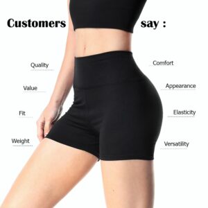 VALINNA Women's Workout Yoga Athletic Running Dance Gym Shorts High Waist Cheerleader Volleyball Short Pants (Small, 211-Black)