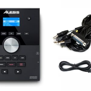 Alesis Command Advanced Drum Module with Cable Snake and Silverline Audio 10ft Auxiliary Cable Bundle