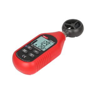 UNI-T Digital Anemometer UT363BT Handheld Wind Speed Meter Wind Chill Air Temperature Gauge -14° ~122°F /-10°C~50°C for HVAC Shooting Drone with LCD Backlit Max/Avg Data Hold