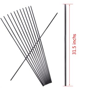 ZSHJGJR 3K Archery Pure Carbon Arrow Shaft 350 Spine ID 6.2mm Raw Bare Arrow Shaft Carbon Shaft Tube 31.5 Inches for Competitive Competitions DIY Hunting Target Practice Arrows 6/12/24pcs (6)