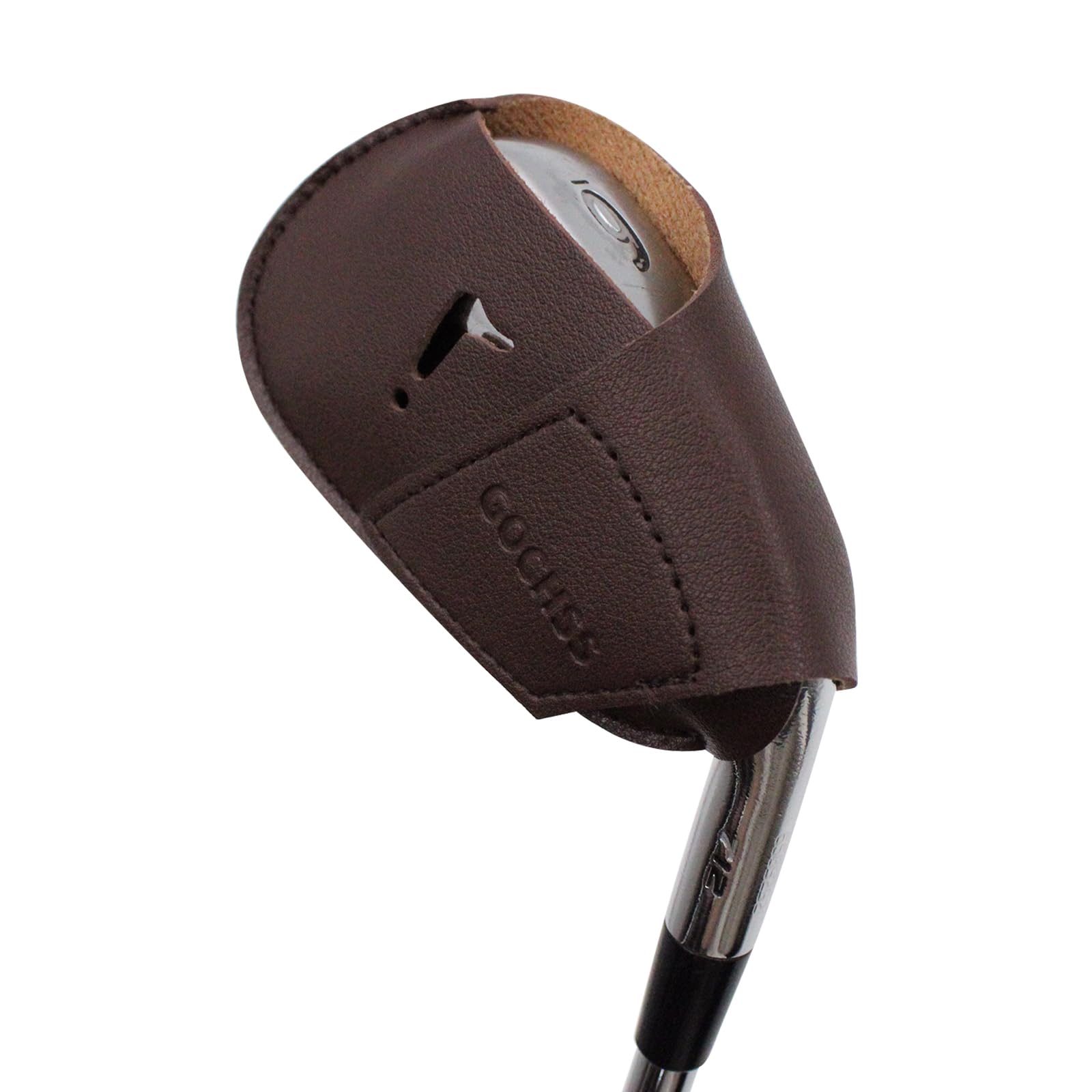 GOCHSS I Golf Iron Headcovers 10pcs PU Fit Both Right-Handed Clubs Golf Club Protector for Titleist Callaway Ping Taylormade Fit More Brands Golf Iron. (Brown)