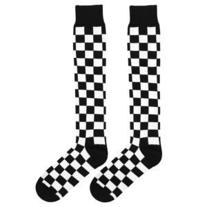 Benefeet Sox Womens Girls Knee High Socks Novelty Argyle Checkered Patterned Football Cotton Long Tube Socks