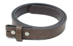 bc belts womens thin leather belt strap with vintage distressed texture 1" wide with snaps (dark brown-xs)