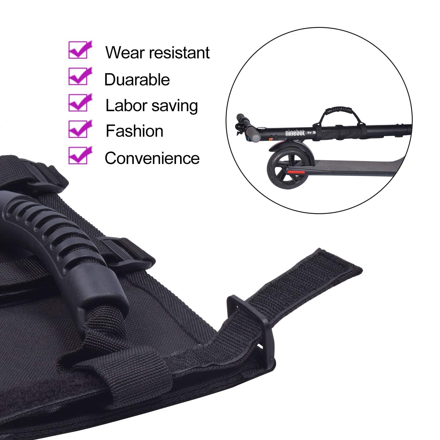 Epessa Shoulder Strap & Hand Carrying Handle Strap Compatible with Segway ES1/ES2/ES3/MAX Mijia M365/M365 Pro