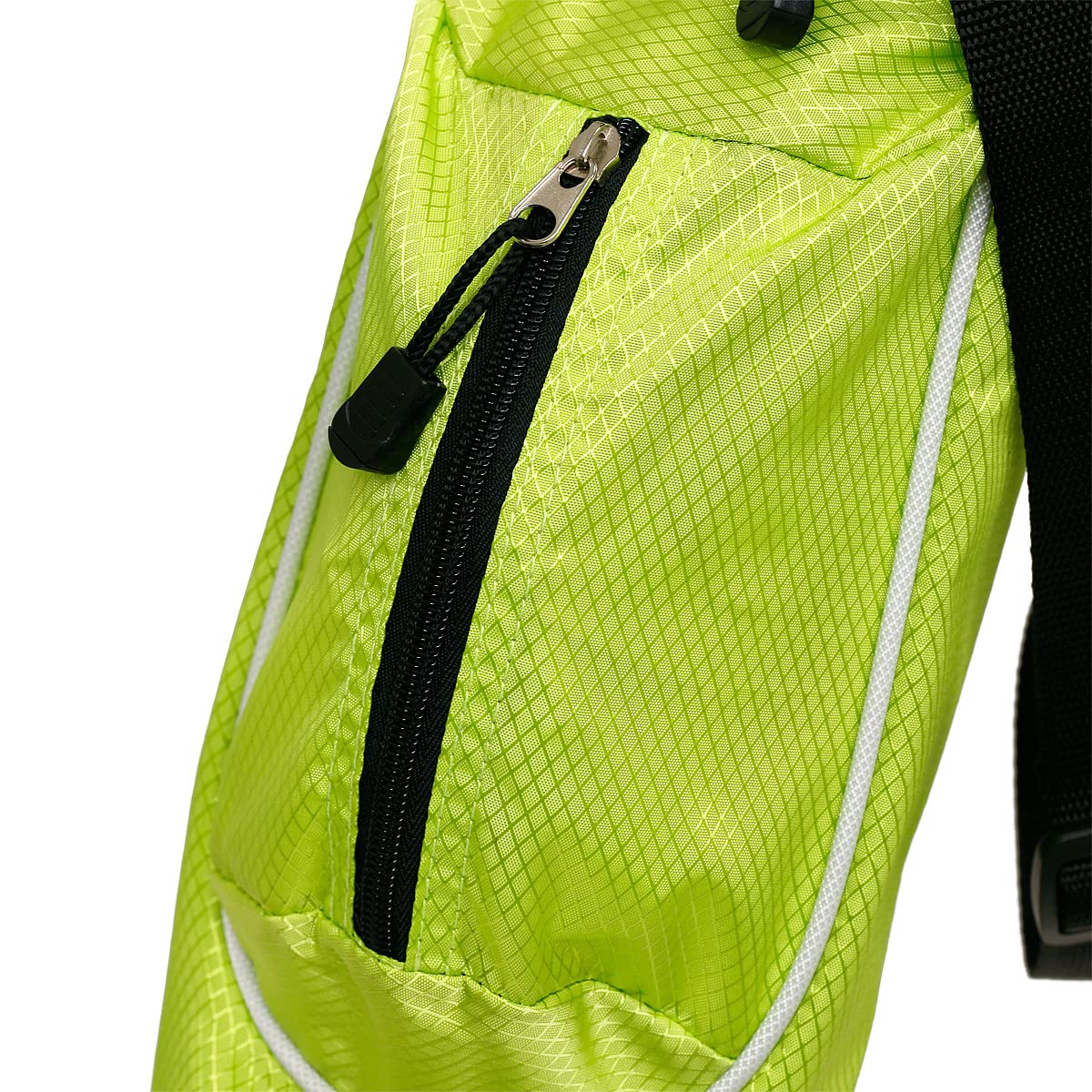 Orlimar Pitch 'N Putt Junior Golf Bag with Stand, Lime Green 25” Tall Ultra-Lightweight Kids Golf Club Bag for 7 or Fewer Clubs with 2 Way Divider Top 1 Zippered Pocket Shoulder Strap Carry Handle