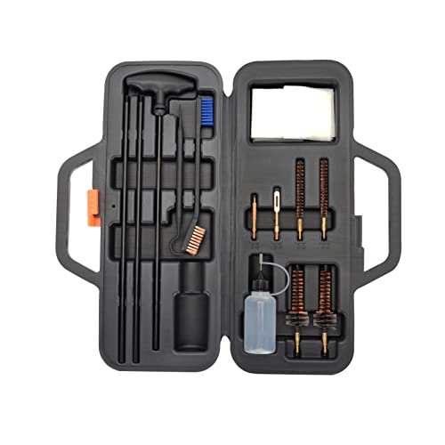 Raiseek Gun Cleaning Kit Elite Version for 5.56 Cleaning Kit .22 Rifle Gun Cleaning Kit with Bore Chamber Brushes with Portable Compact Case