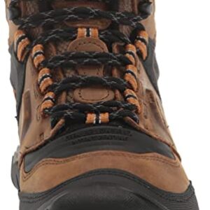 KEEN Men's Ridge Flex Mid Height Waterproof Hiking Boots, Bison/Golden Brown, 11.5 Wide