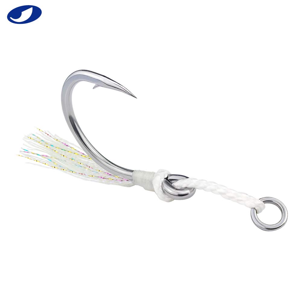 OCEAN CAT Assist Hooks Wasp Glow Jigging Jigs Slow Fast Fall Hooks Size 5/0,7/0,9/0 (9/0, 1 pack)