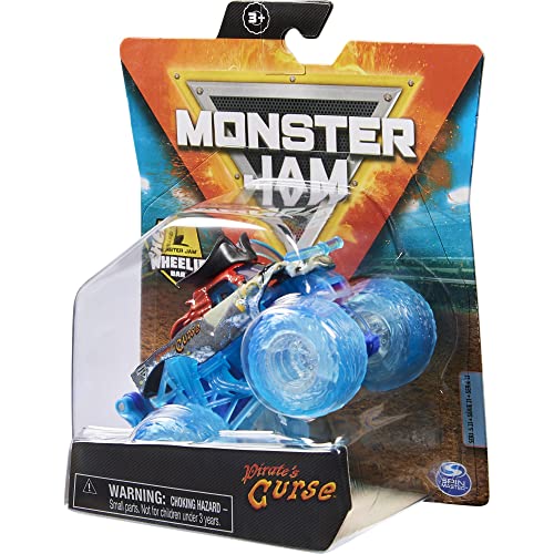 Monster Jam 2021 Spin Master 1:64 Diecast Monster Truck with Wheelie Bar: Water Elementals Trucks Pirate's Curse