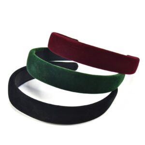 wifreo Velvet Wide Headbands for Women Soft Headbands Headbands for Women Girls Fashion No Slip Headband for Women Hairbands Hair Accessories