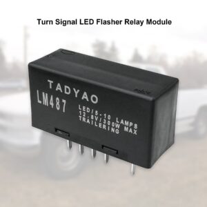 Hazard Warning LED Flasher Relay Turn Signal Relay Module Replace LM487 10383321 Fit for GM GMC Chevrolet, Fix Hyper Flash