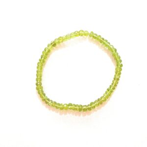 Natural Peridot Stretchable Beads Bracelet 7 inch Endless, August Birthstone, Healing Bracelet, Adjustable