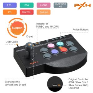 PXN 0082 Arcade Joystick Game Controller Wired USB Interface for PC, PS3, PS4, Nintendo Switch, Xbox one, Xbox Series s/x,