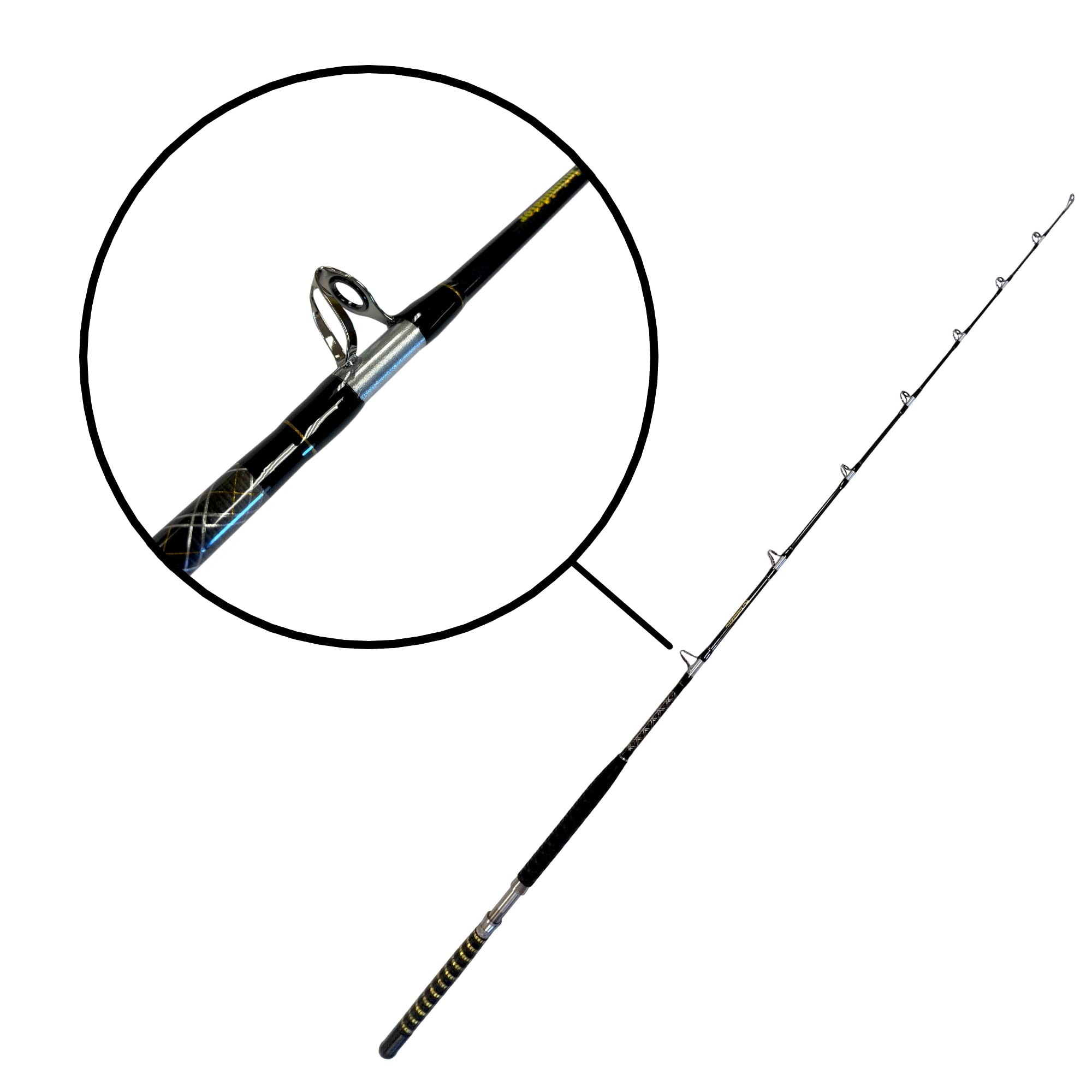 EatMyTackle Intimidator - 6ft. 10in. Fishing Rod | 30-50 lb. Heavy/Fast Action